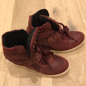 Modern Vice red spiked sneaker-heels